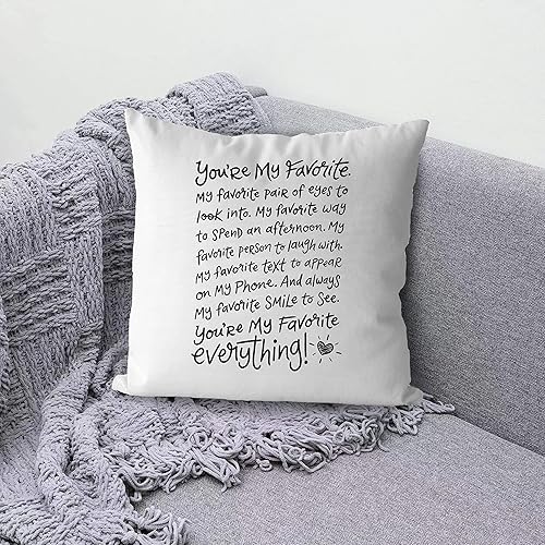 Miniatura 2 de Sweet Sayings You'Re My Favorite Decor - Funda de almohada decorativa de 18 x 18 pulgadas, funda de almohada decorativa con refranes de amor para el