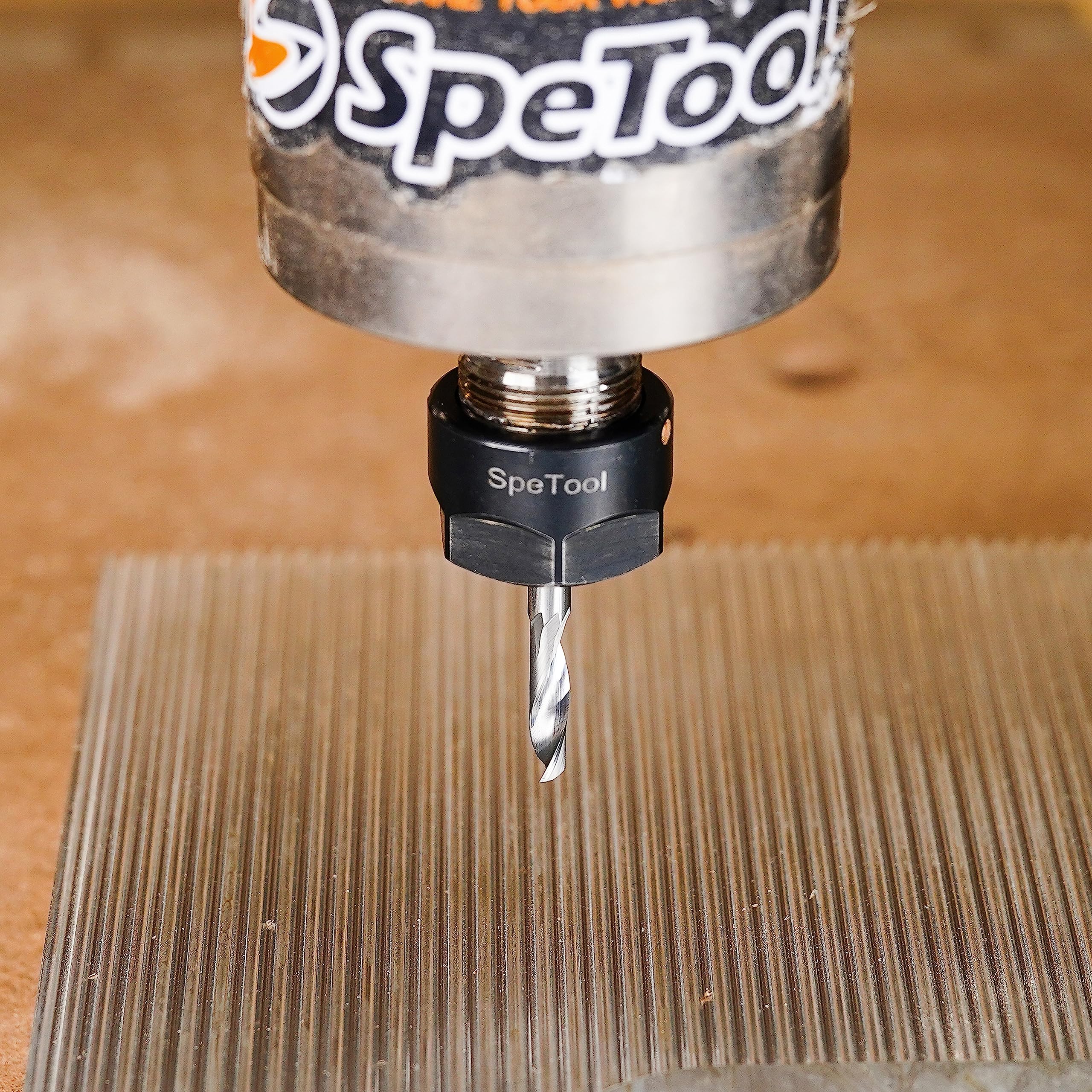 SpeTool Fraise Défonceuse 6mm Aluminium 1 Dent Spirale TAC 22mm Coupe - Fraise CNC Carbure Pour Aluminium Acrylique Laiton