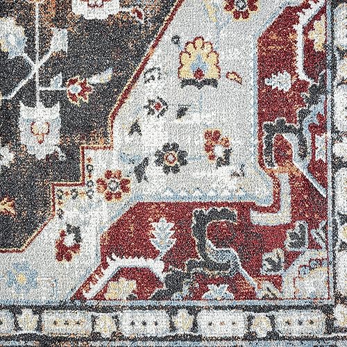 Miniatura 9 de Aida Red - Alfombra grande de 8 x 10 pies, 8 x 10, alfombra de área para sala de estar, comedor, dormitorio, alfombra de cocina, alfombra de