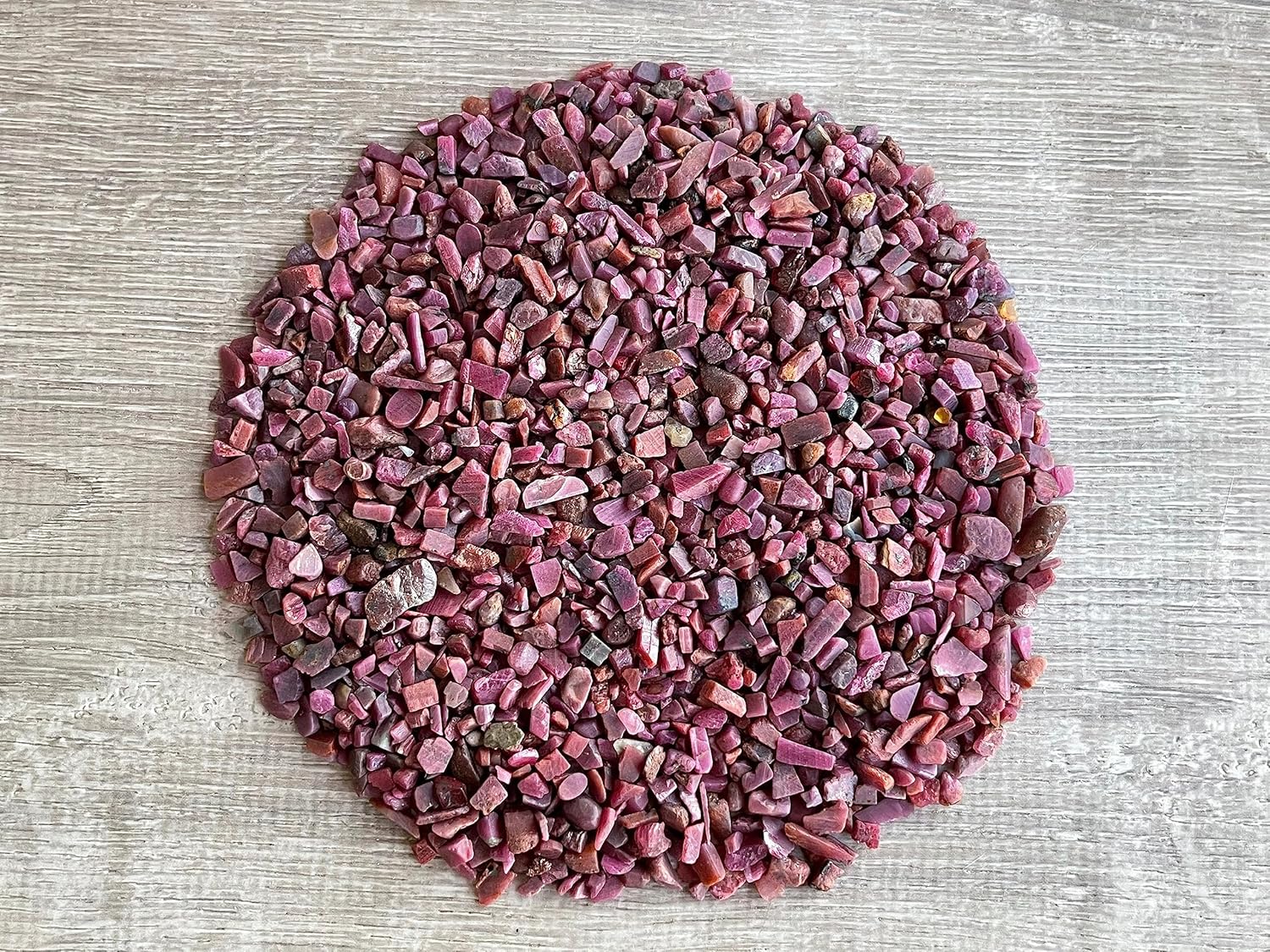 Wholesale Natural Semi Tumbled Ruby Gemstone Chips, Crushed Mini Crystals, Undrilled Crystal Chips (Ruby, 3 Pounds)