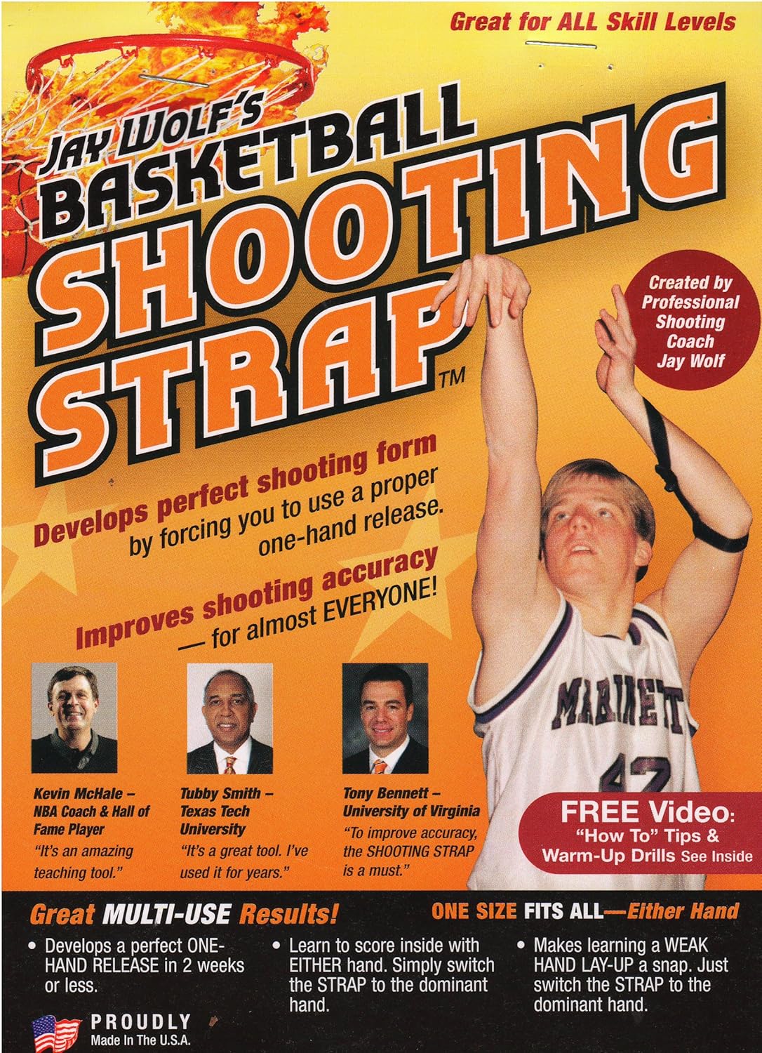 Jay Wolfs Basketball Shooting Strap Training Aid