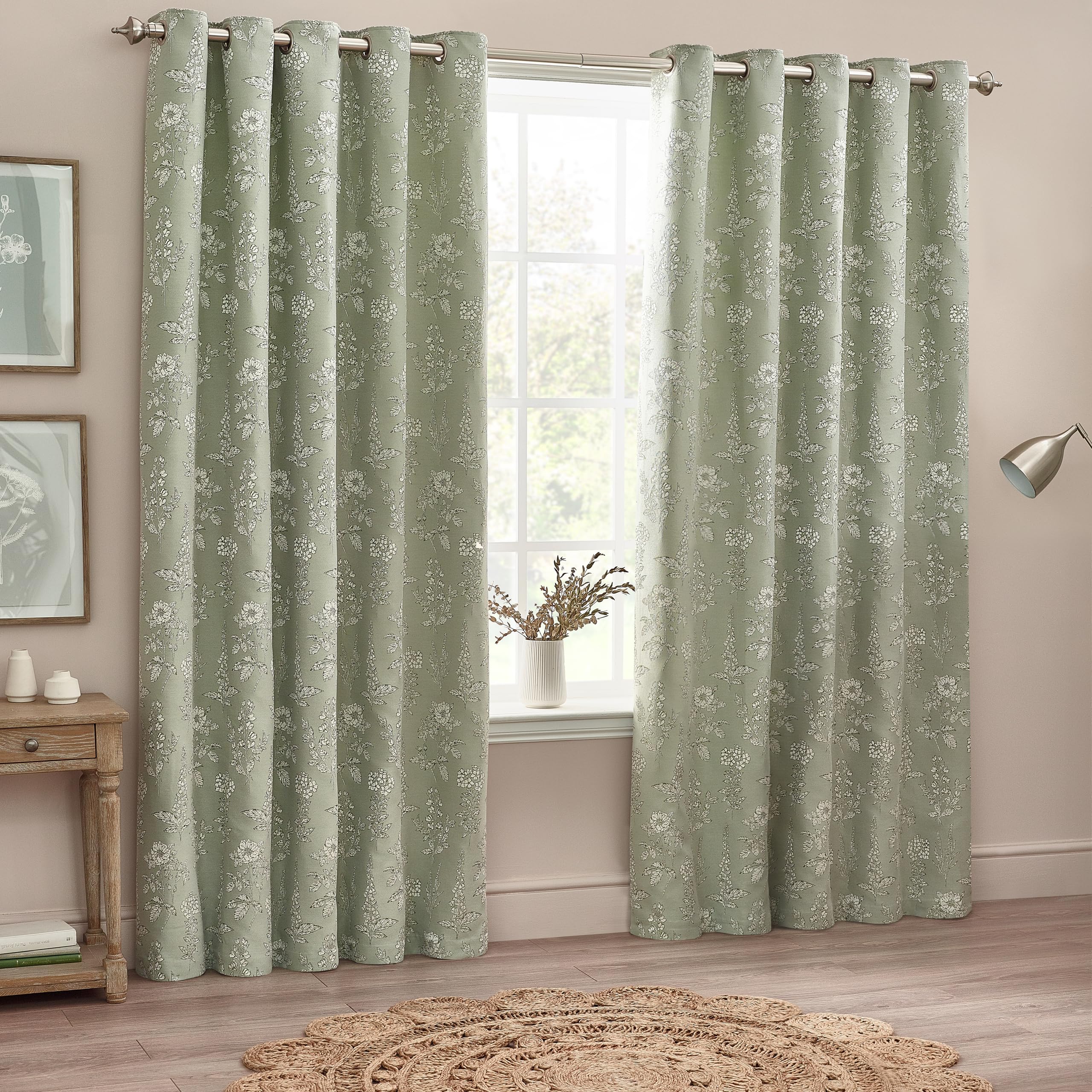 furn. Tende per occhielli jacquard floreale di Wylder Sophia