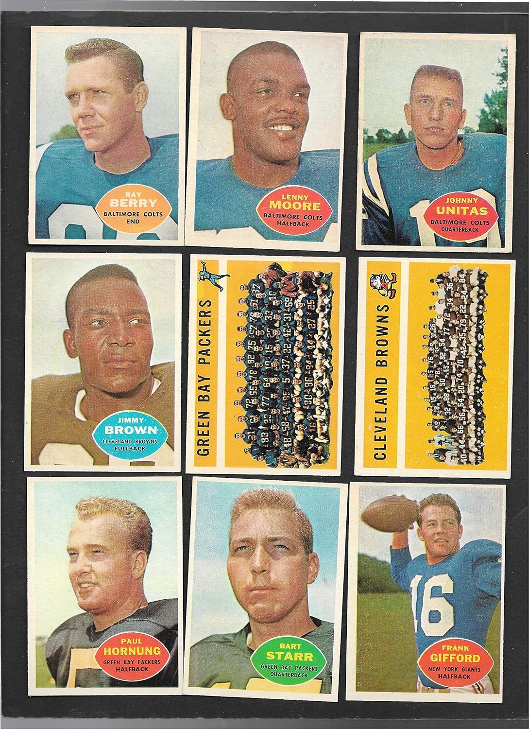 1960 TOPPS FOOTBALL COMPLETE SET (132) 97% MINT (BROWN Looks 9 or 10-ish)