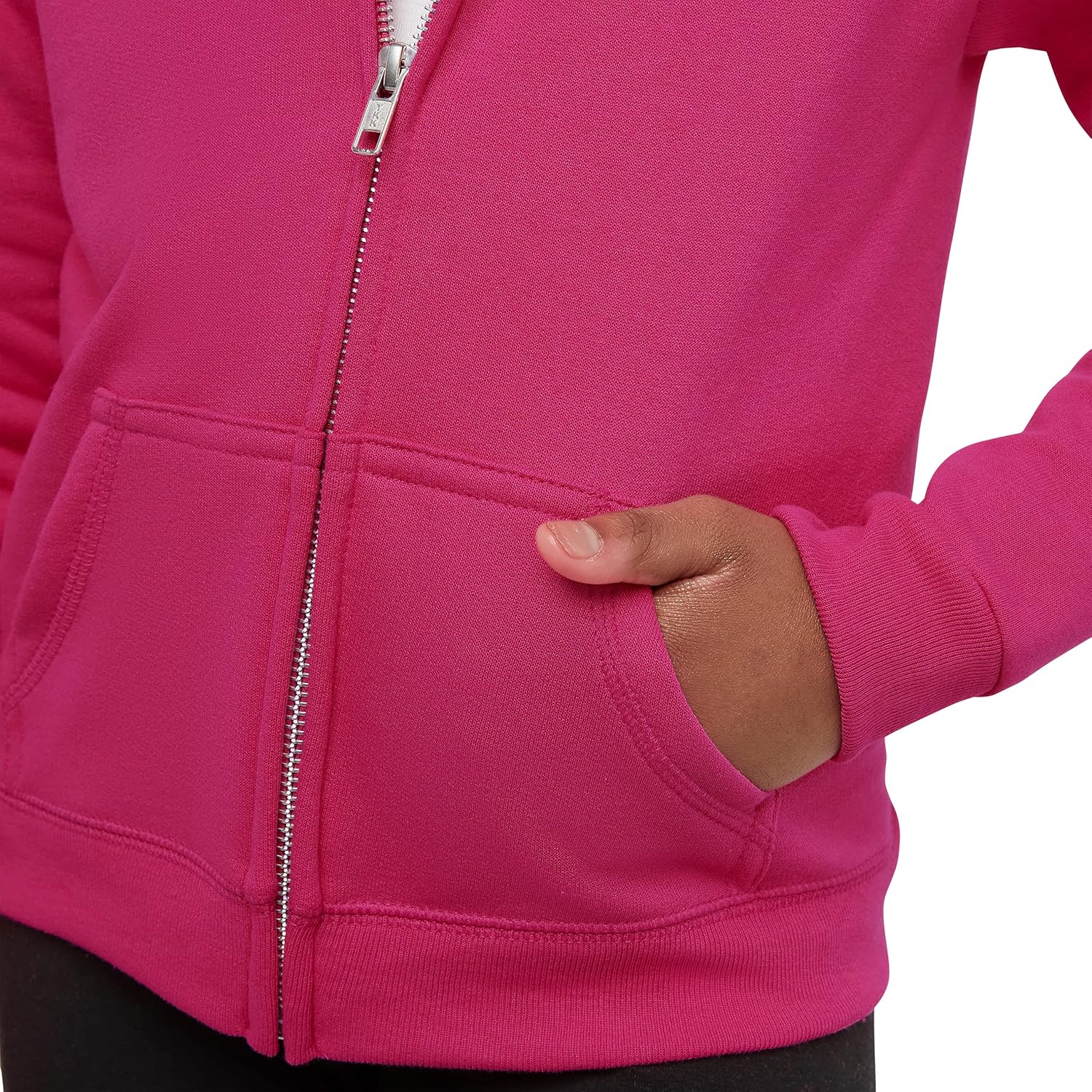 Hanes Girls' Comfortsoft Ecosmart Full-Zip Hoodie - Image 4