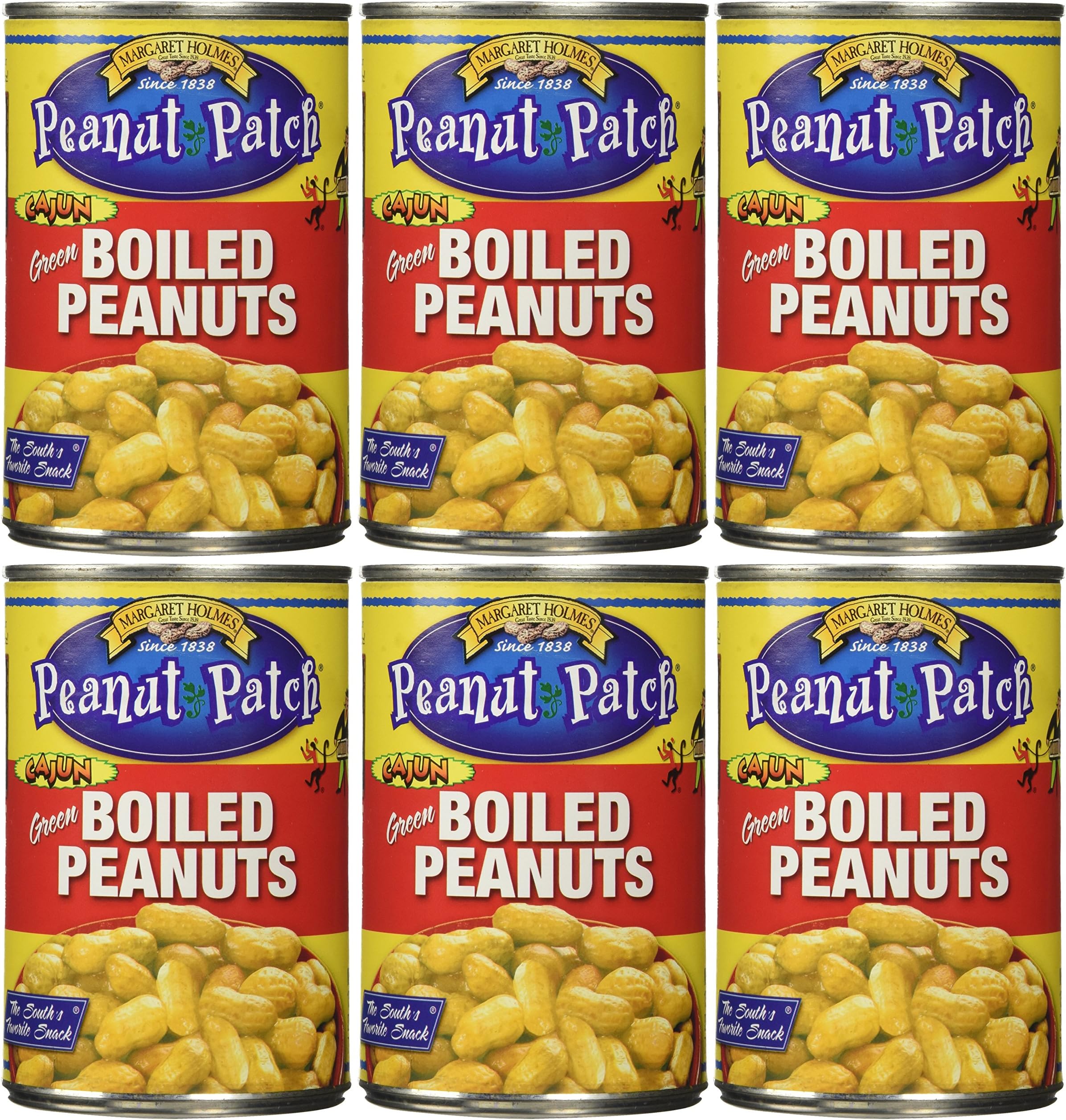 Margaret Holmes 6 Piece Cajun Style Boiled Peanuts, 5.95 Pound (Pack of 6)
