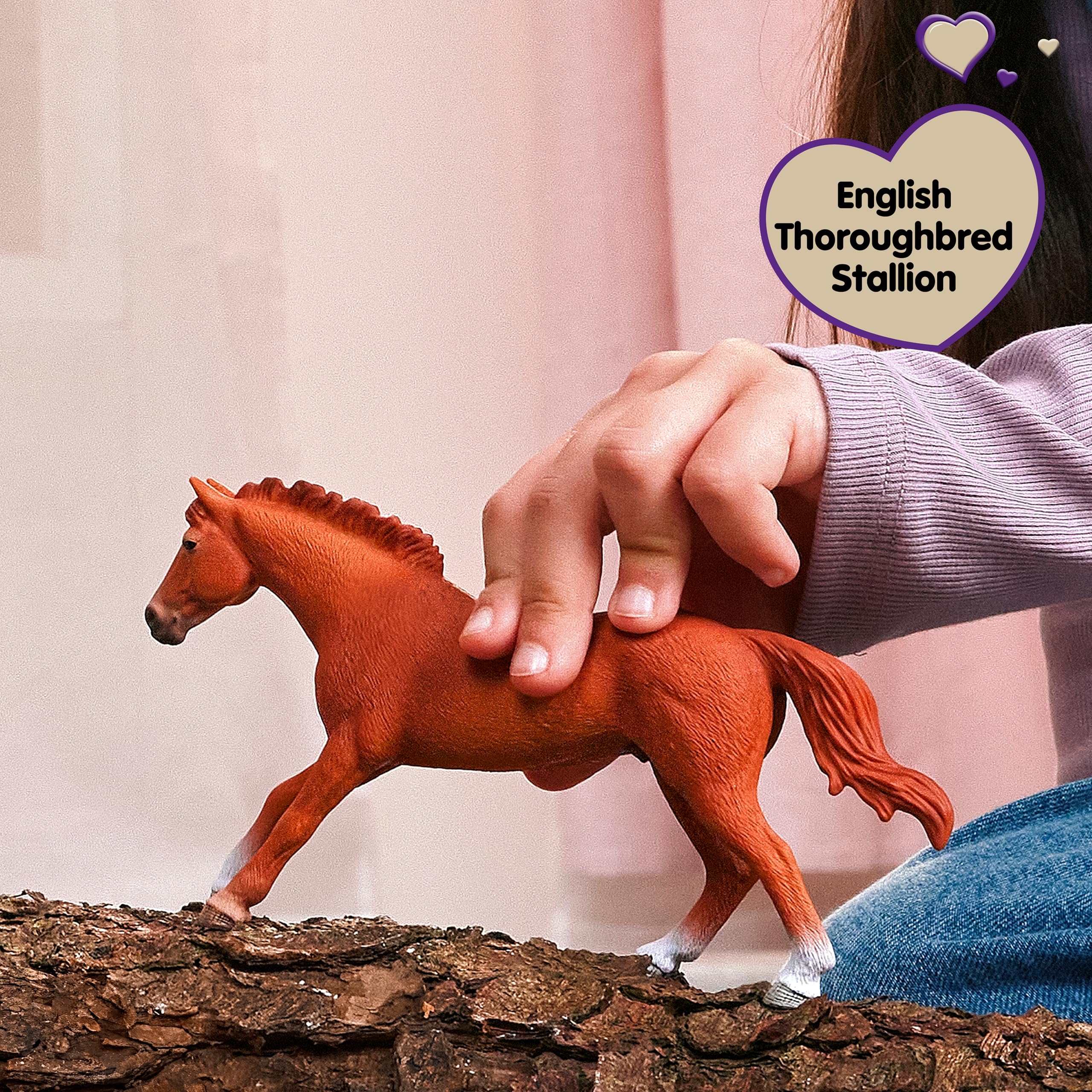 SCHLEICH Horse Club | Englischer Vollblut Hengst 14915 | detailgetreues Pferd | Geschenk für Mädchen und Jungen | Deko & Sammelfigur | schleich Pferde Spielzeug für Kinder ab 5 Jahren | 17 x 4 x 10 cm - 4