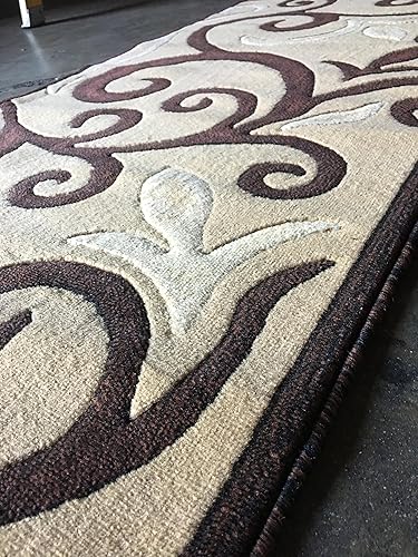 Miniatura 5 de EMIRATES Alfombra moderna de pasillo largo, diseño floral bereber beige, 525 (31 pulgadas x 9 pies 10 pulgadas)