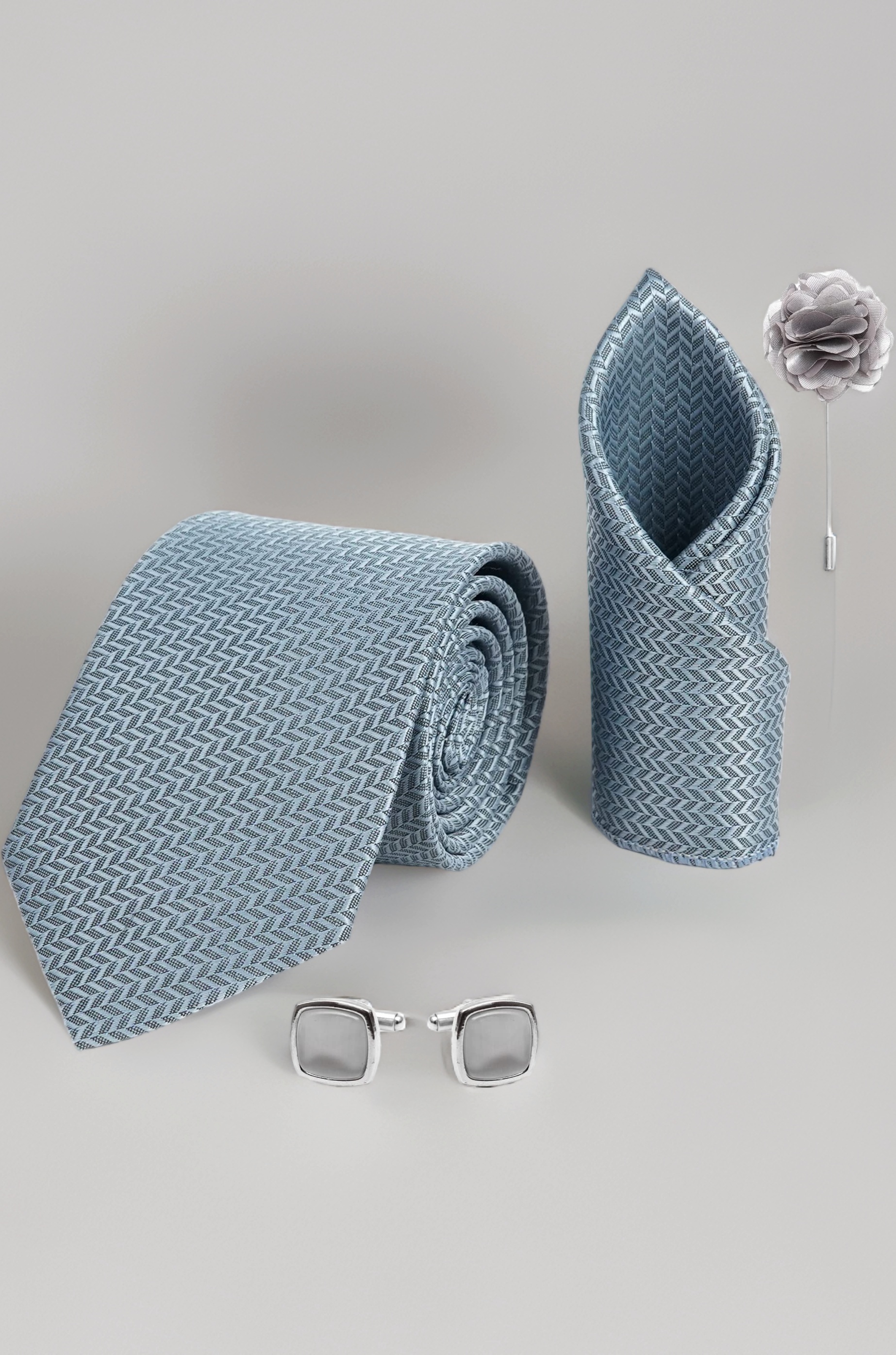 - Tie for Men – Self Silk Neck Ties Set with Cufflinks Flower Pin, Pocket Square & Black Gift Box, Combo Necktie Sets for Office Wear, Formal Suits & Weddings (0, SIDIRX)