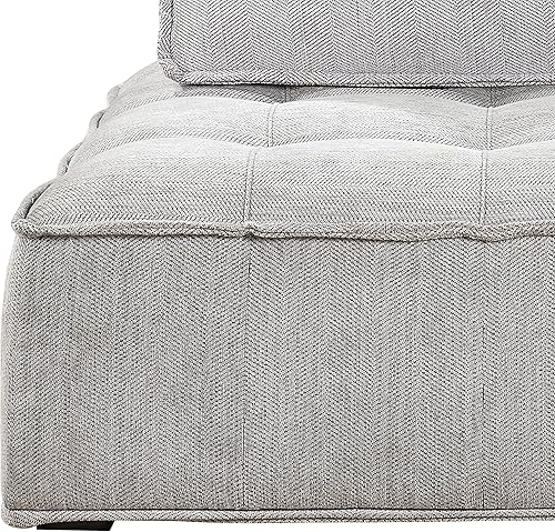 Miniatura 10 de ERYE Living - Sofá y silla tapizados con asiento profundo, silla de acento sin brazos, sofá perezoso para dormitorio, sala de reuniones, oficina,