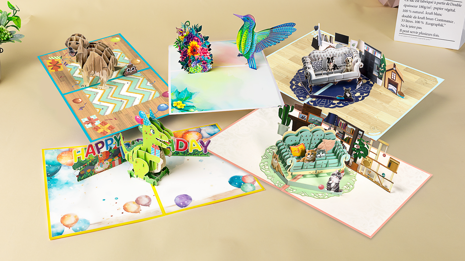 GREETING ART 3D Pop Up Firework Birthday Cards, Musical & LED Lights Birthday Cards