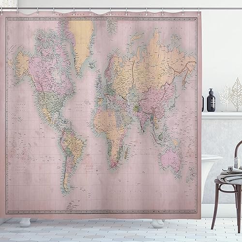 ambesonne Decor Collection tela de poliéster cortina de ducha de baño