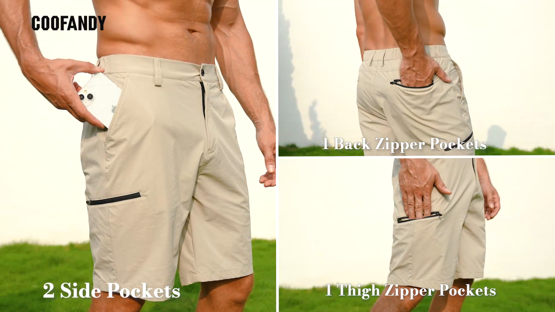 Amazon.com : COOFANDY Mens Golf Shorts Dress Casual 9 in for