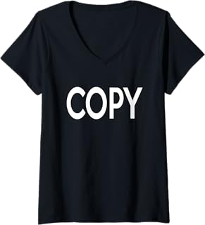 Womens Copy Cat Matching Couples Halloween Costume V-Neck T-Shirt