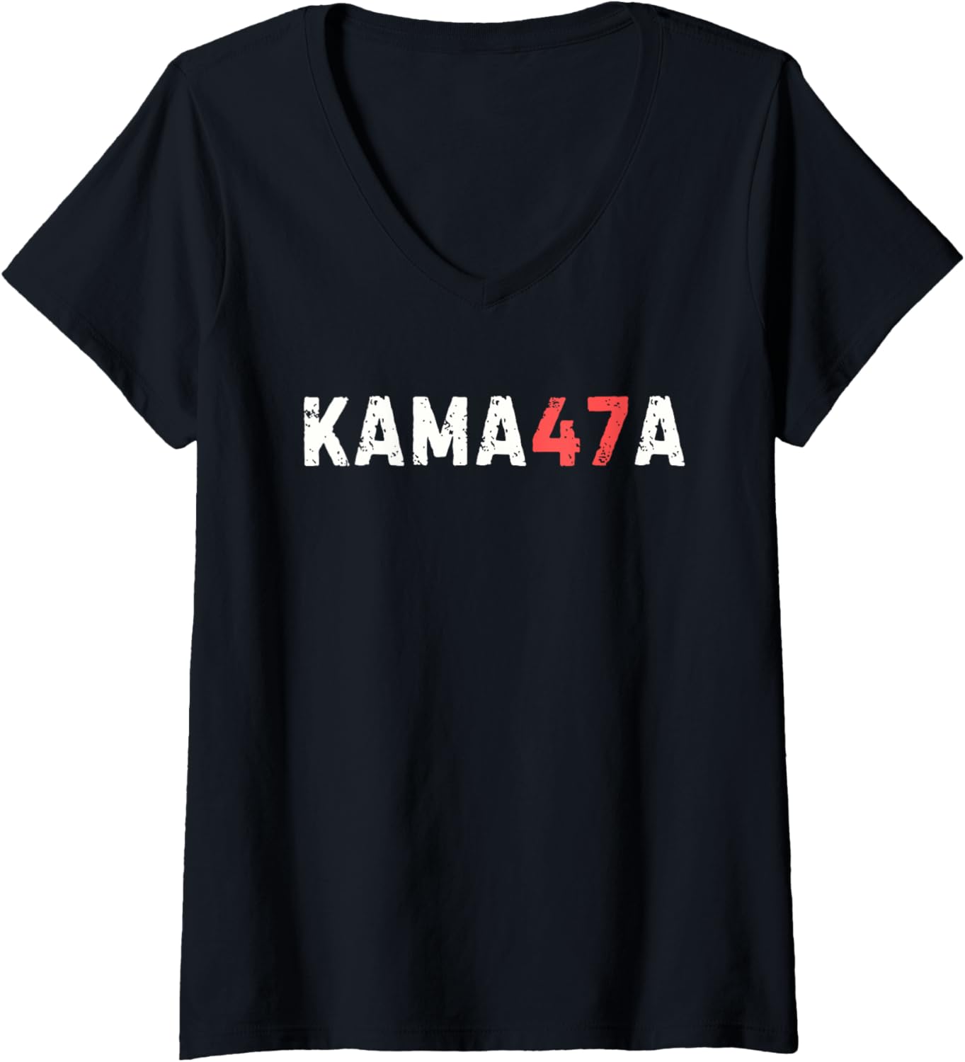 Womens KAMA47A Vote For 2024 President Kamala-Harris V-Neck T-Shirt