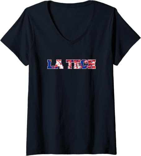 Louisiana Tech Bulldogs Tie-Dye V-Neck T-Shirt