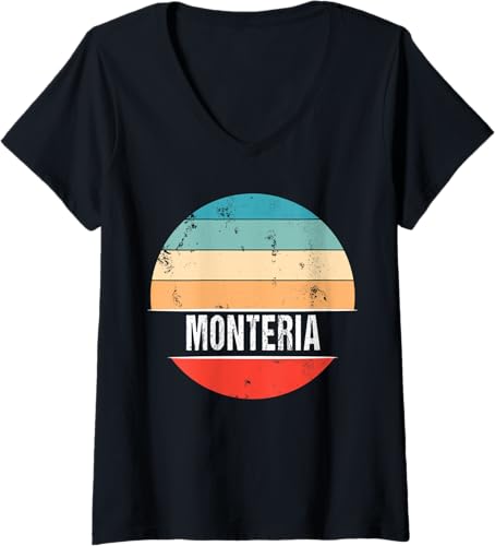 Womens Montería Colombia City Trip V-Neck T-Shirt