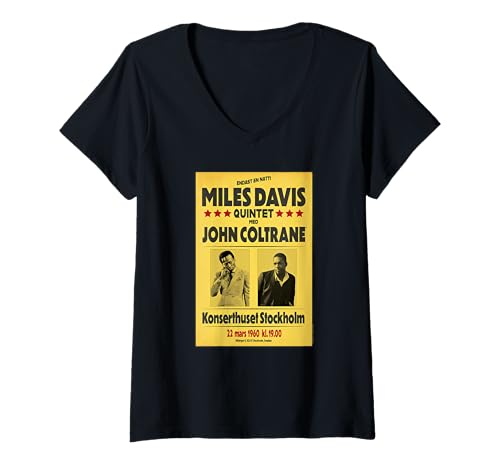Miles Davis Quintet and John Coltrane Stockholm 1960 V-Neck T-Shi...