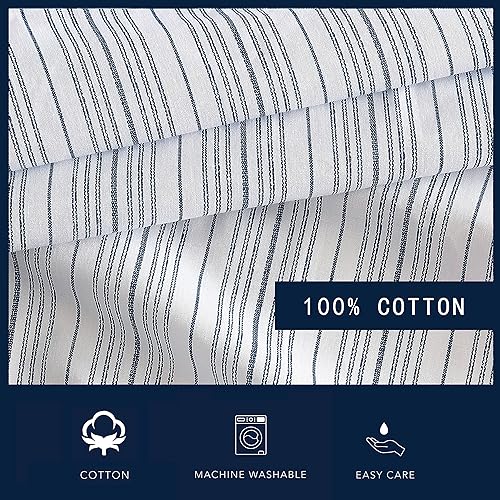 Miniatura 10 de Nautica - Funda de edredón tamaño individual, ropa de cama reversible de algodón con cierre de botón, decoración informal del hogar para todas las
