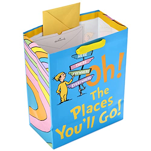 Hallmark-13-Large-Dr-Seuss-Graduation-Gift-Bag-with-Tissue-Paper-and-Graduation-Card-Oh-the-Places-Youll-Go-for-High-School-Kindergarten-College-Nursing-School-Grads Hallmark 13 Large Dr Seuss Graduation Gift Bag with Tissue Paper and Graduation Card Oh the Places Youll Go for High School Kindergarten College Nursing School Grads