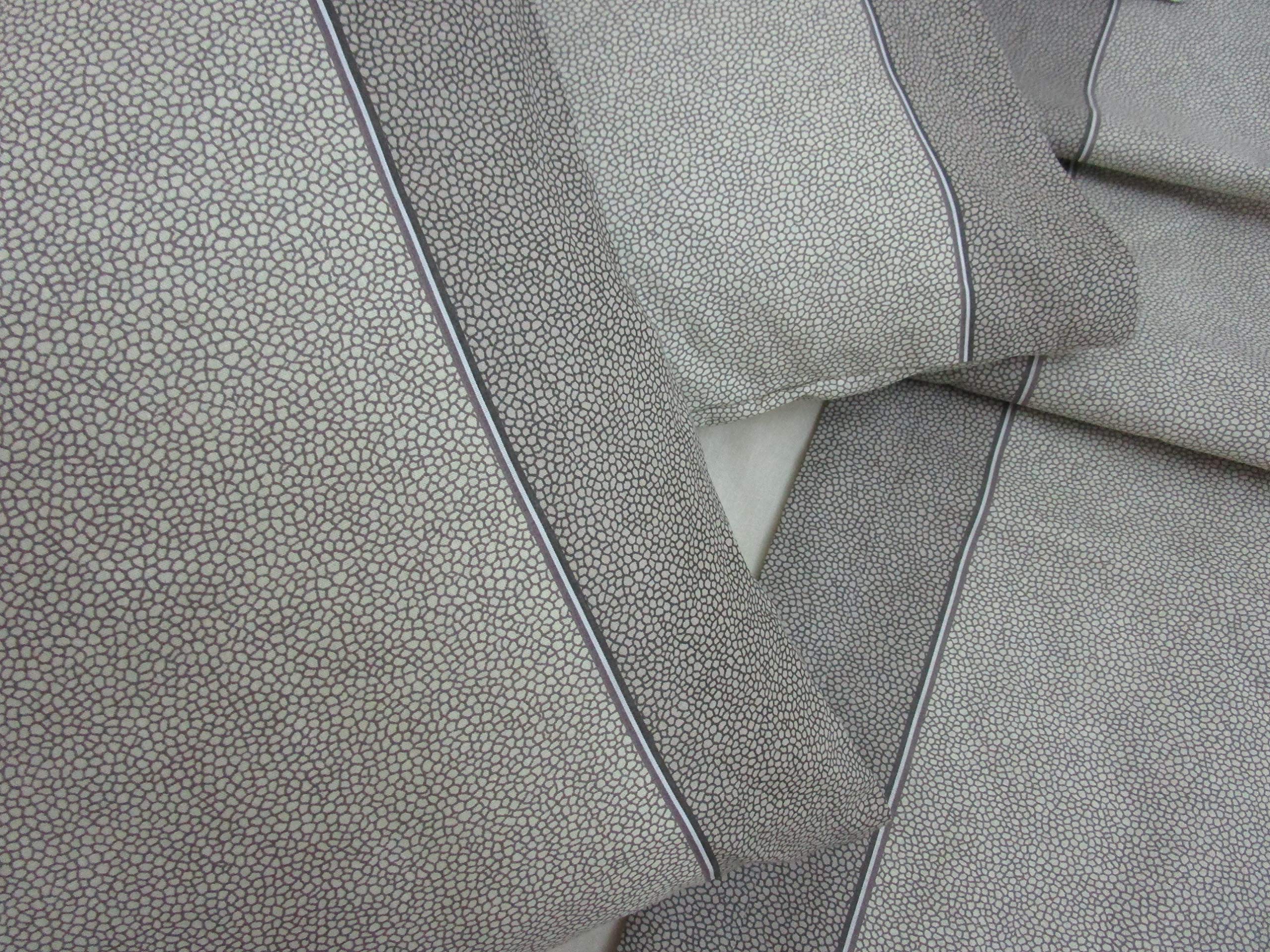 Completo Letto Matrimoniale Disegno MACULATO 100% Cotone Colori:Grigio-Marrone!!! (MARRONE)
