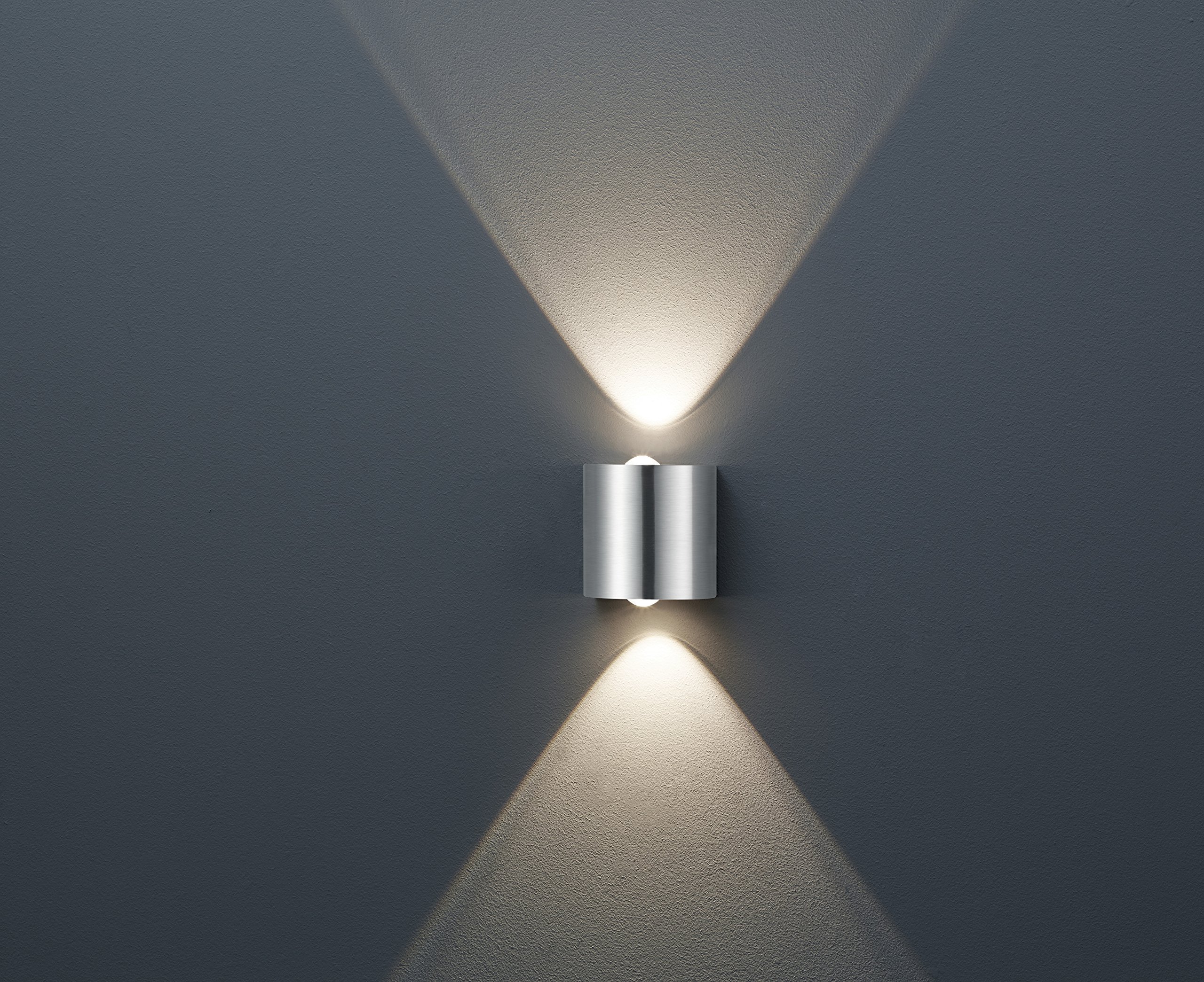 Trio Leuchten LED Wandleuchte Wales 225510207, Metall Nickel matt, 2x 3.2 Watt