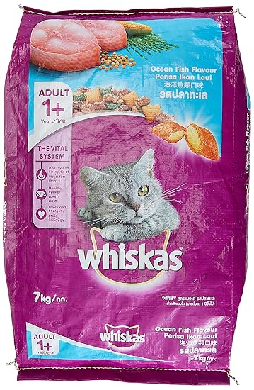 Whiskas Adult Cat Food, Ocean Fish, 7 kg