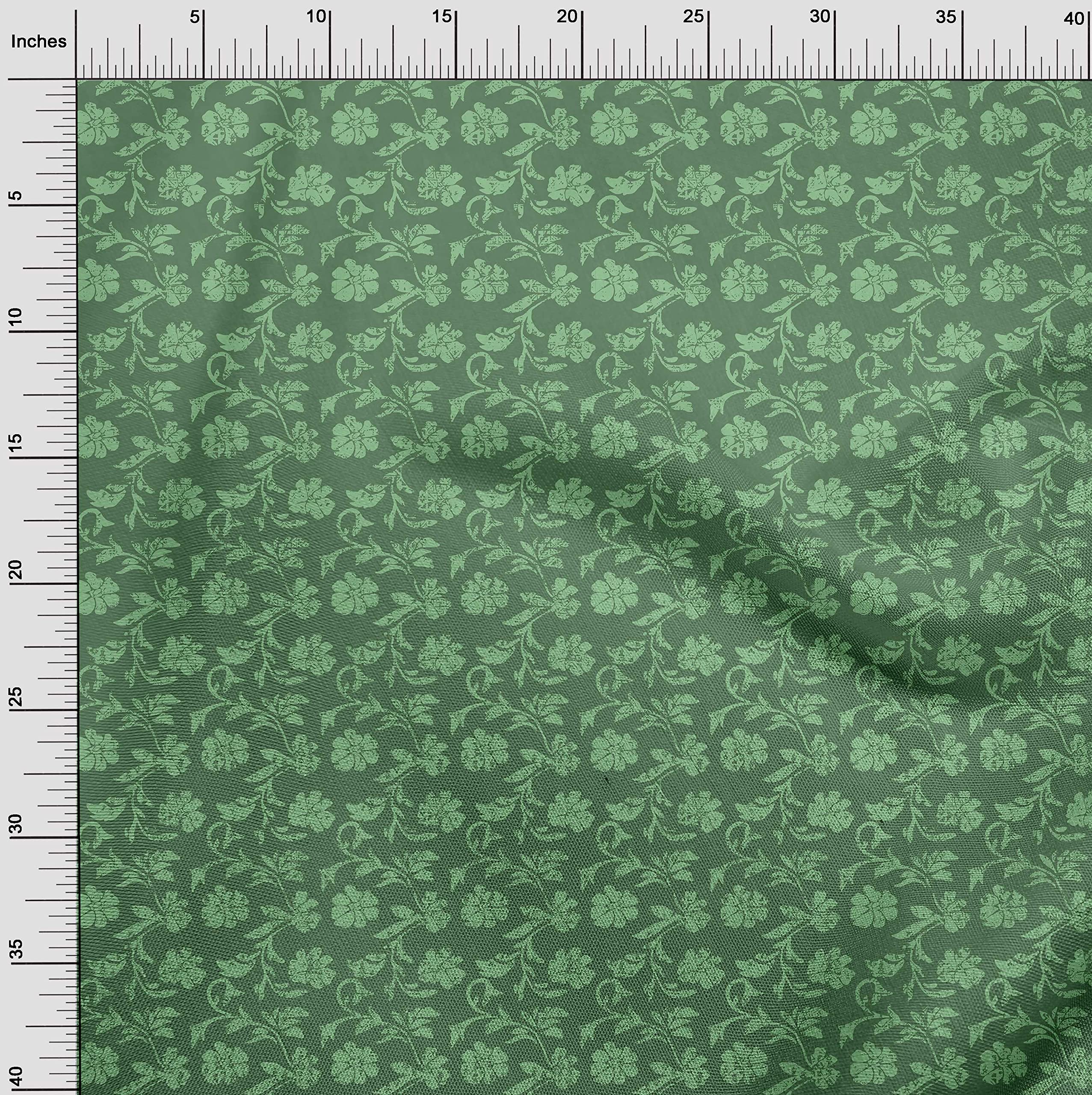 Amazon.com: oneOone Rayon Green Fabric Texture Floral Dress Material Fabric  Print Fabric by The Yard 56 Inch Wide