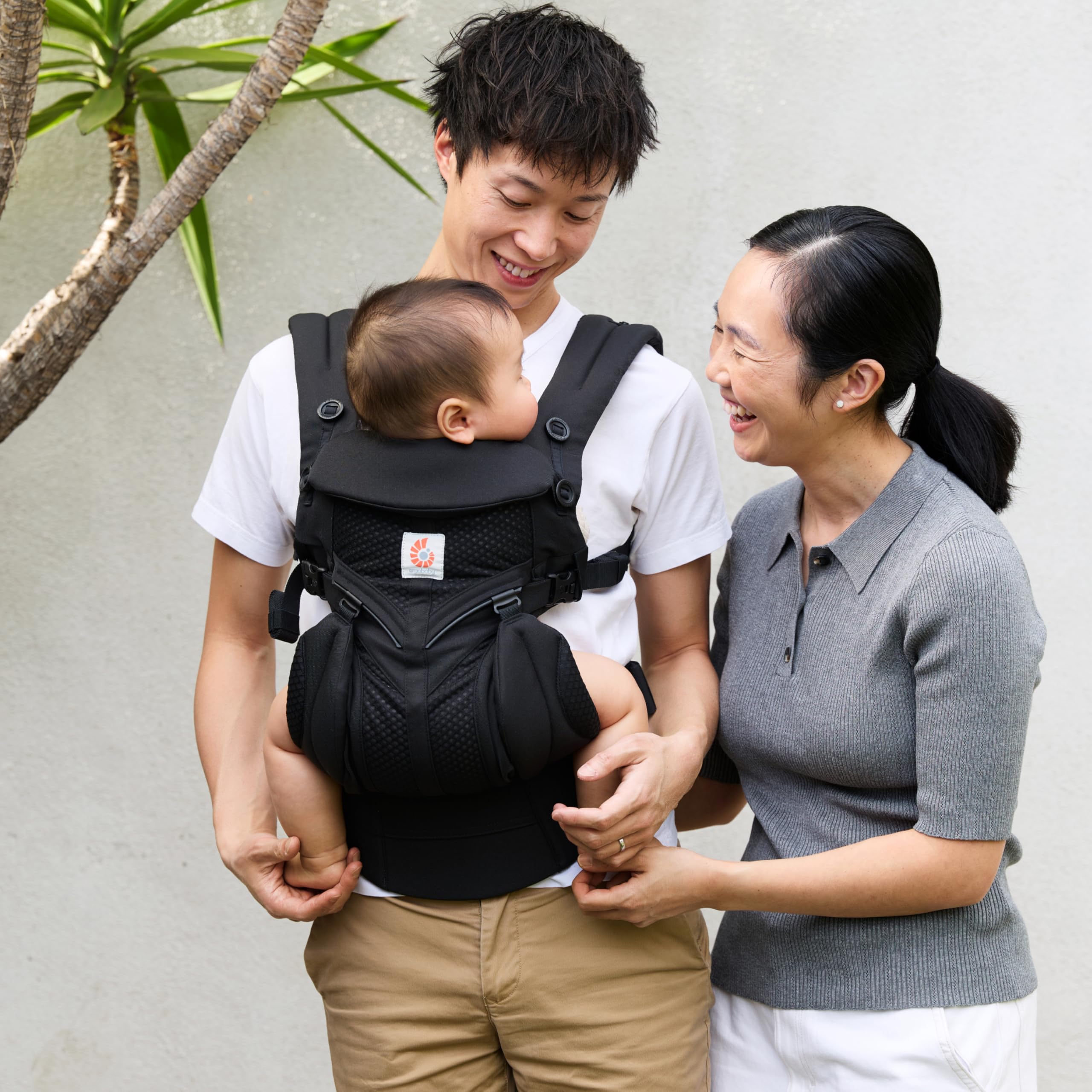 Ergobaby Omni 360 Cool Air Mesh Marsupio Neonati Ergonomico 0 36 Mesi, 4-in-1 Zaino Porta Bebe Traspirante, Onyx Black