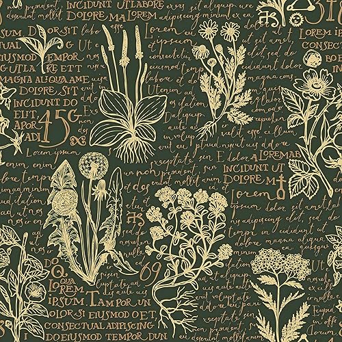 Papel tapiz botánico para despegar y pegar, papel tapiz marrón de 16.1 x 78.7 pulgadas, papel tapiz floral extraíble, papel tapiz autoadhesivo