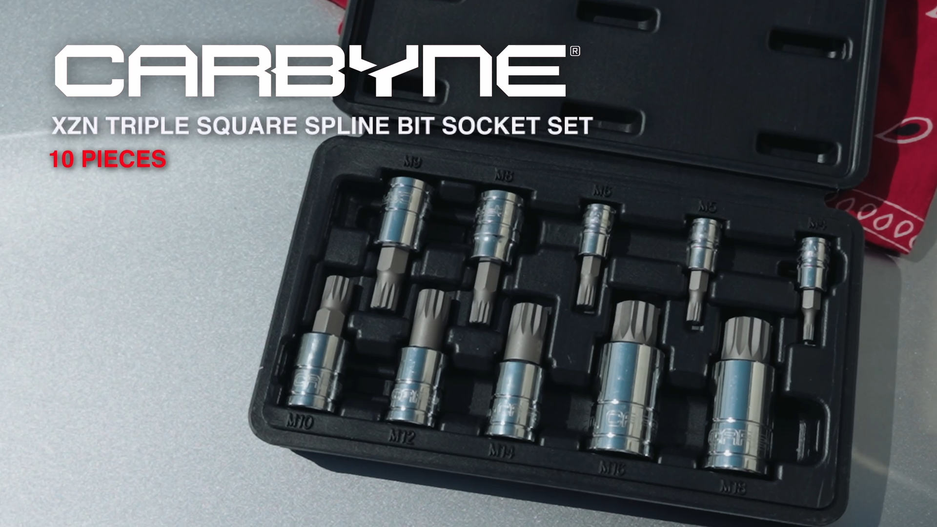 Amazon.com: CARBYNE 10-Piece Triple Square Socket Set, XZN Spline
