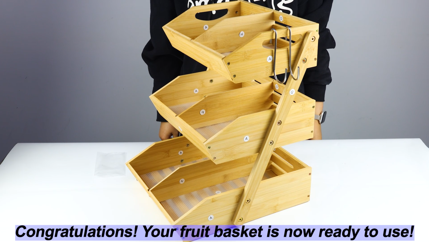 Amazon.com: Sevenblue 3-Tier Bamboo Fruit Basket with 2 Banana
