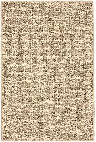 Dash and Albert - Alfombra de sisal tejida natural de mimbre, 3 x 5 pies, patrón sólido neutro