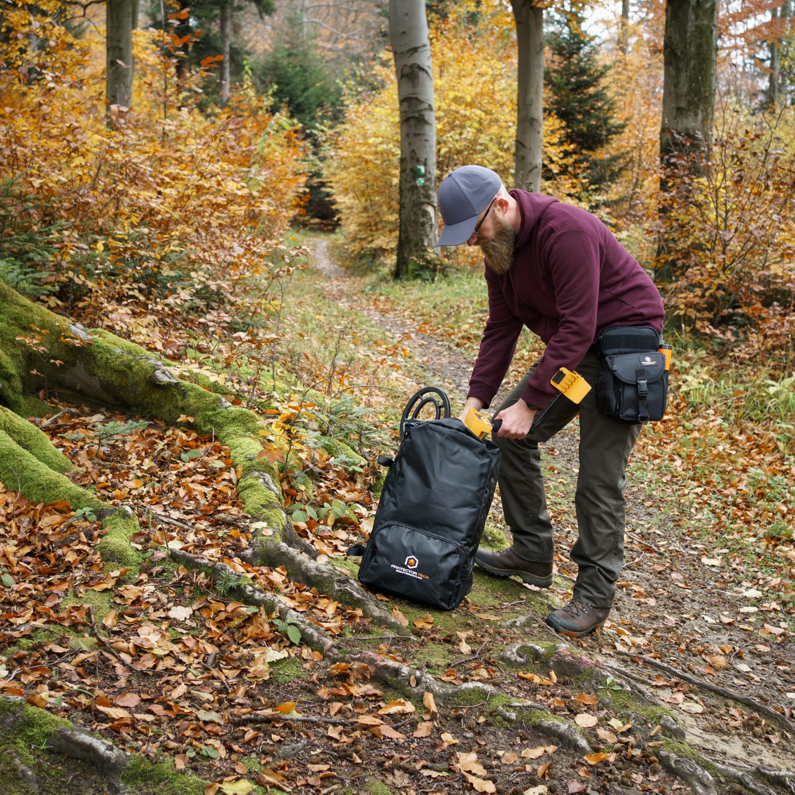 HD Rucksack für Metalldetektor und Zubehör - mit Schaufelhalterung