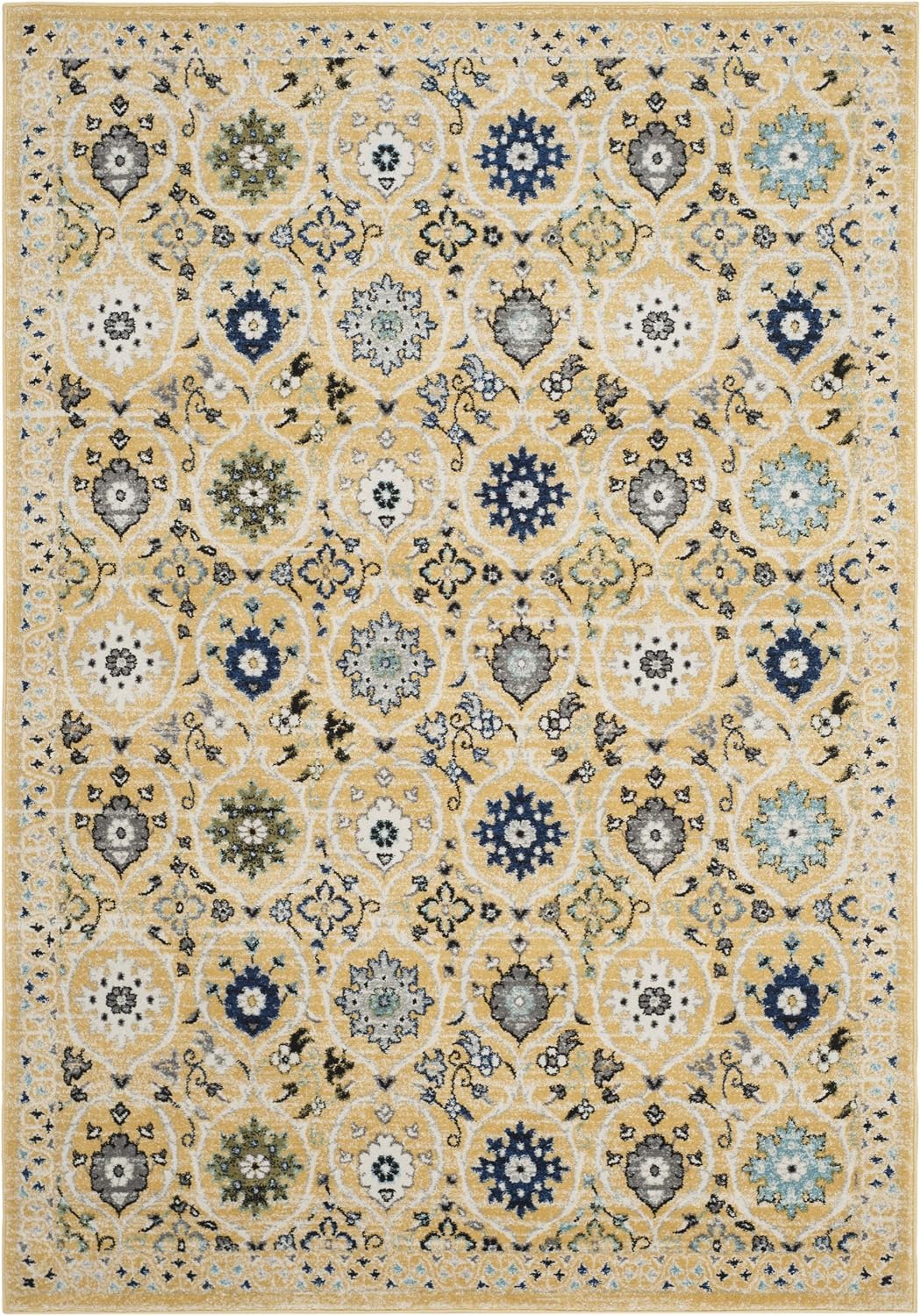 SAFAVIEH Evoke Collection 10' x 14' Gold / Ivory EVK210B Non-Shedding Living Room Bedroom Dining Home Office Area Rug