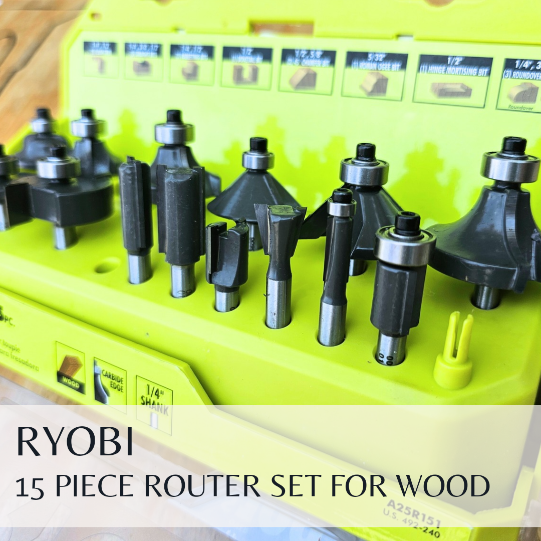 Watch Ryobi 15 Piece Edge Router Bit Set for Wood on Amazon Live