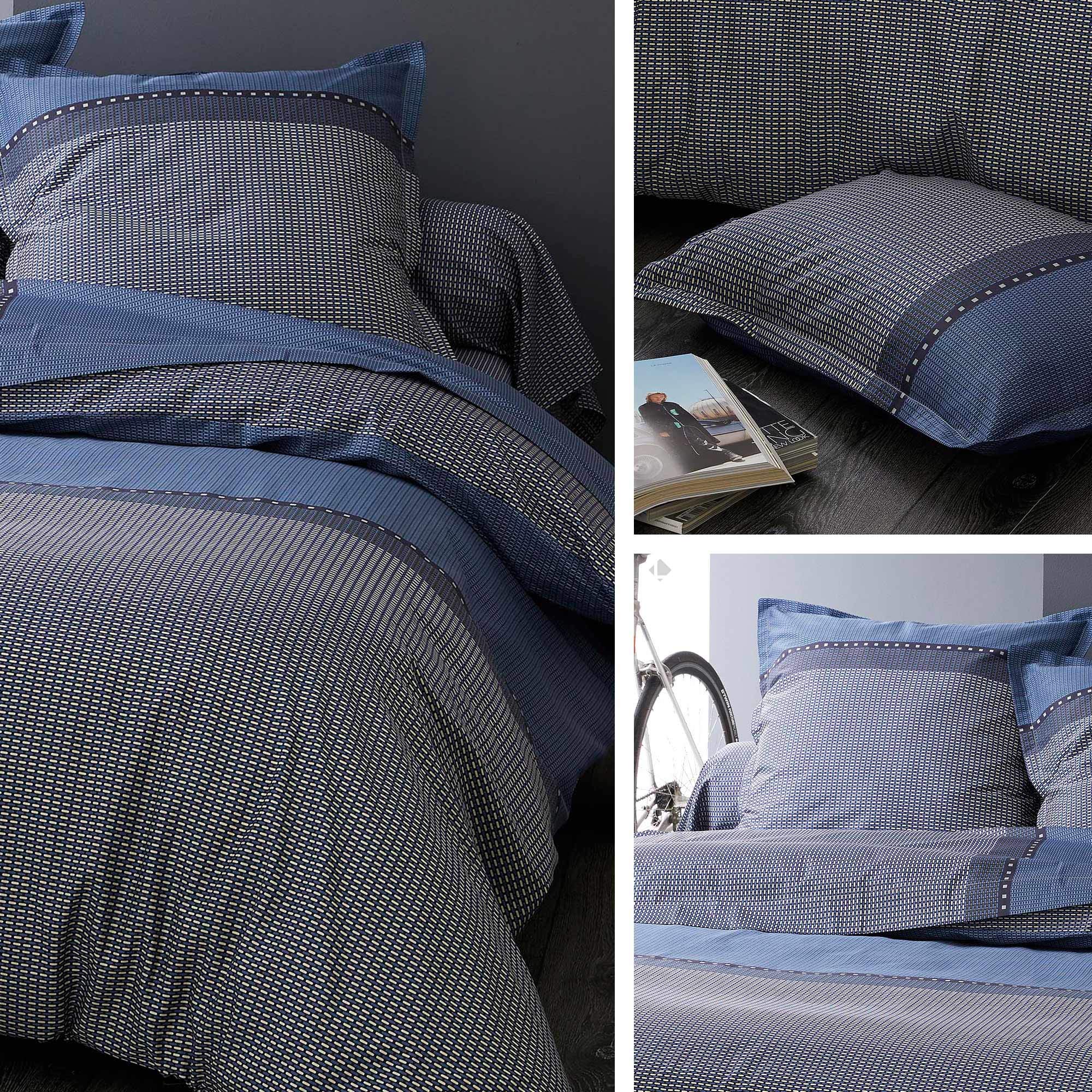 Linnea - Sábana encimera Ropa Cama (280 x 325 cm, satén de algodón), Color Azul