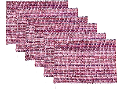 Urban Villa Manteles individuales para mesa de comedor, 100% algodón, 14 x 20 pulgadas, manteles individuales de gran tamaño, juego de 6 manteles