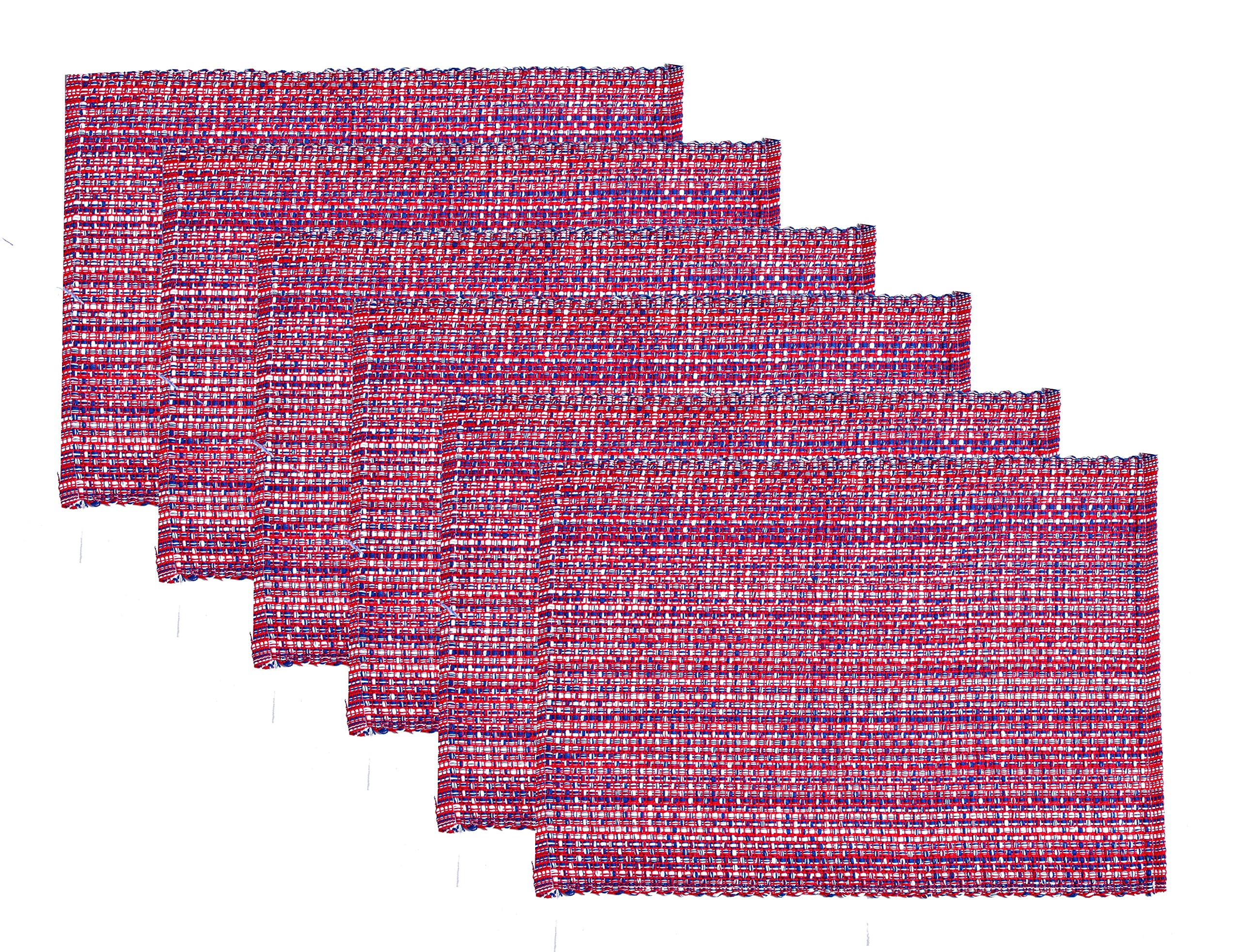 Sponsored Ad - Urban VillaPlacemats for Dining Table 100% Cotton Placemats 14''x20'' Oversized Tablemats Set of 6 Placemats Red/Blue/White Two Tone Tablemats for Family Dinners Wedding Parties Everyday UsePlacemats