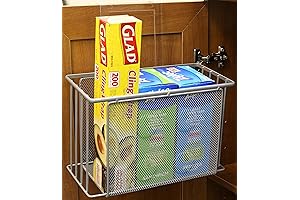 Deco Brothers Over Cabinet Door Organizer, Silver - Easy Storage for Your...