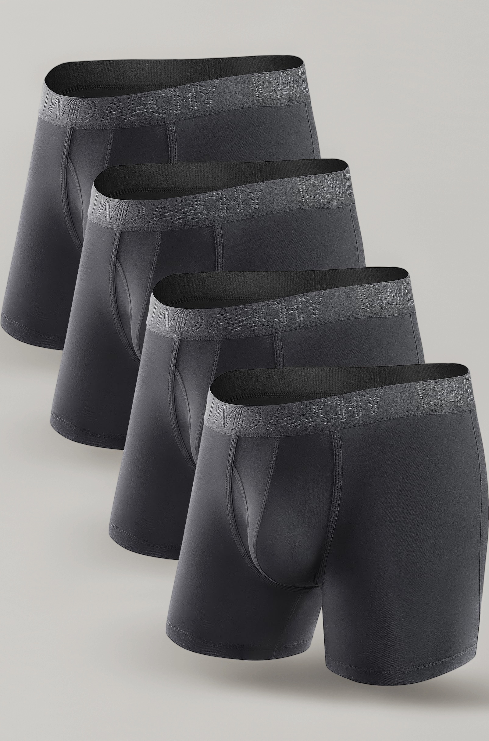 Men's 3 Pack Soft Supima Cotton Boxer Briefs with Fly