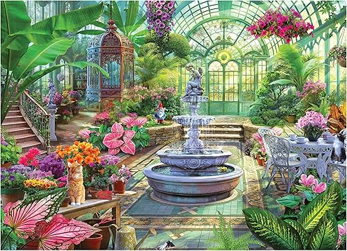 RoseArt - Kodak Premium - Invernadero victoriano - Rompecabezas de 1000 piezas