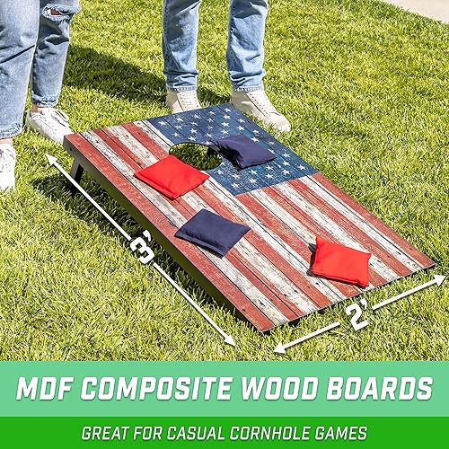 Miniatura 2 de GoSports Juego clásico de cornhole incluye 8 bolsas de frijoles funda de viaje y reglas de juego elección de estilo
