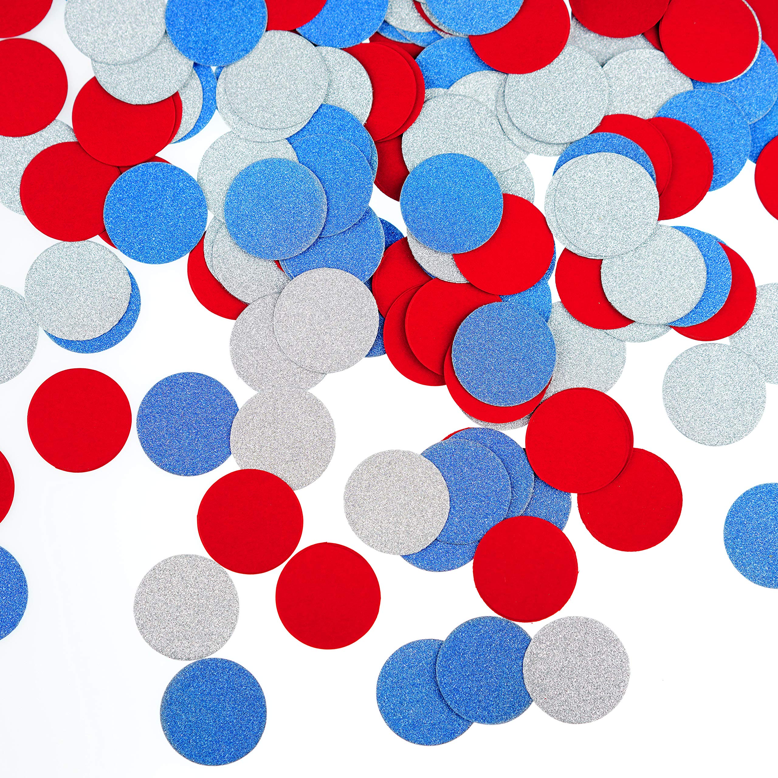 Independence Day Party Table Confetti Decor - Circle Dots Table Scatter Confetti Patriotic National Day American Baby Shower Presidents Birthday Party Confetti Decorations, 200pc
