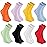 Rainbow Socks - 8 pairs of DIABETIC Elastic Cotton Socks for SWOLLEN FEET, Colorful Mix S