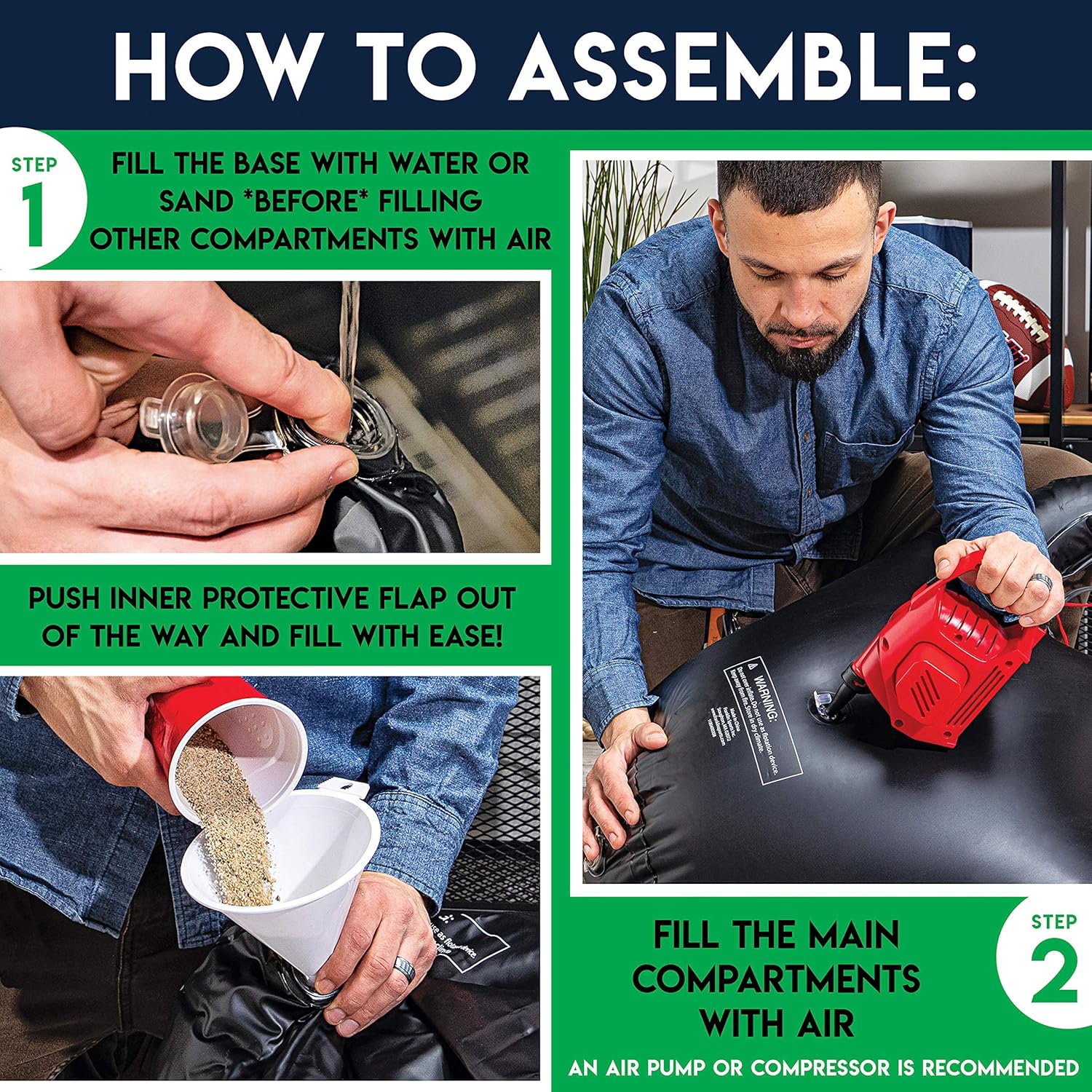 Franklin Sports 60189 Kids Football Target Toss Game - Inflatable Football Throwing Target with Footballs - Kids Football Toss Game - 45" Target, Multicolor : Everything Else