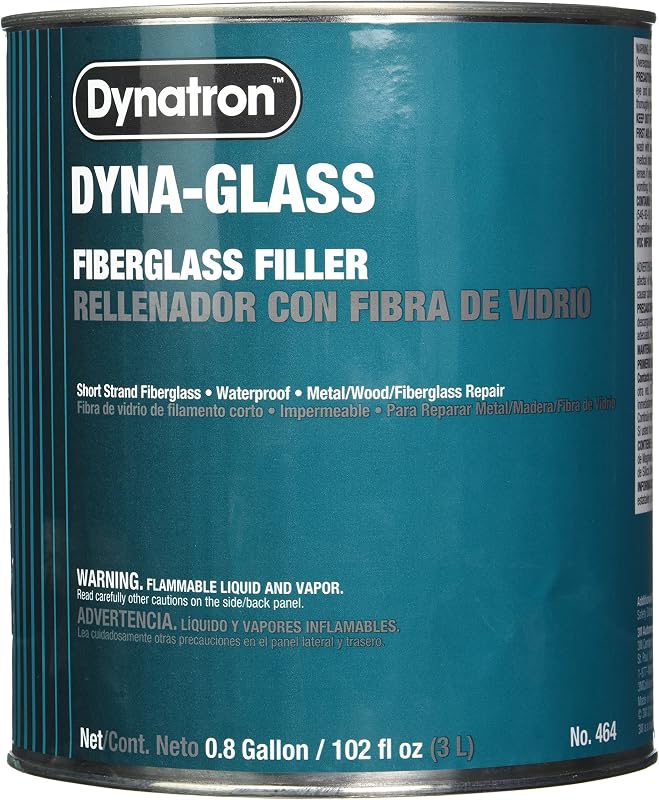 Massa para Funilaria 3M Dynatron Dyna-Glass com Fibra de Vidro de Fios Curtos Verde, Modelo 464, 3,785 L