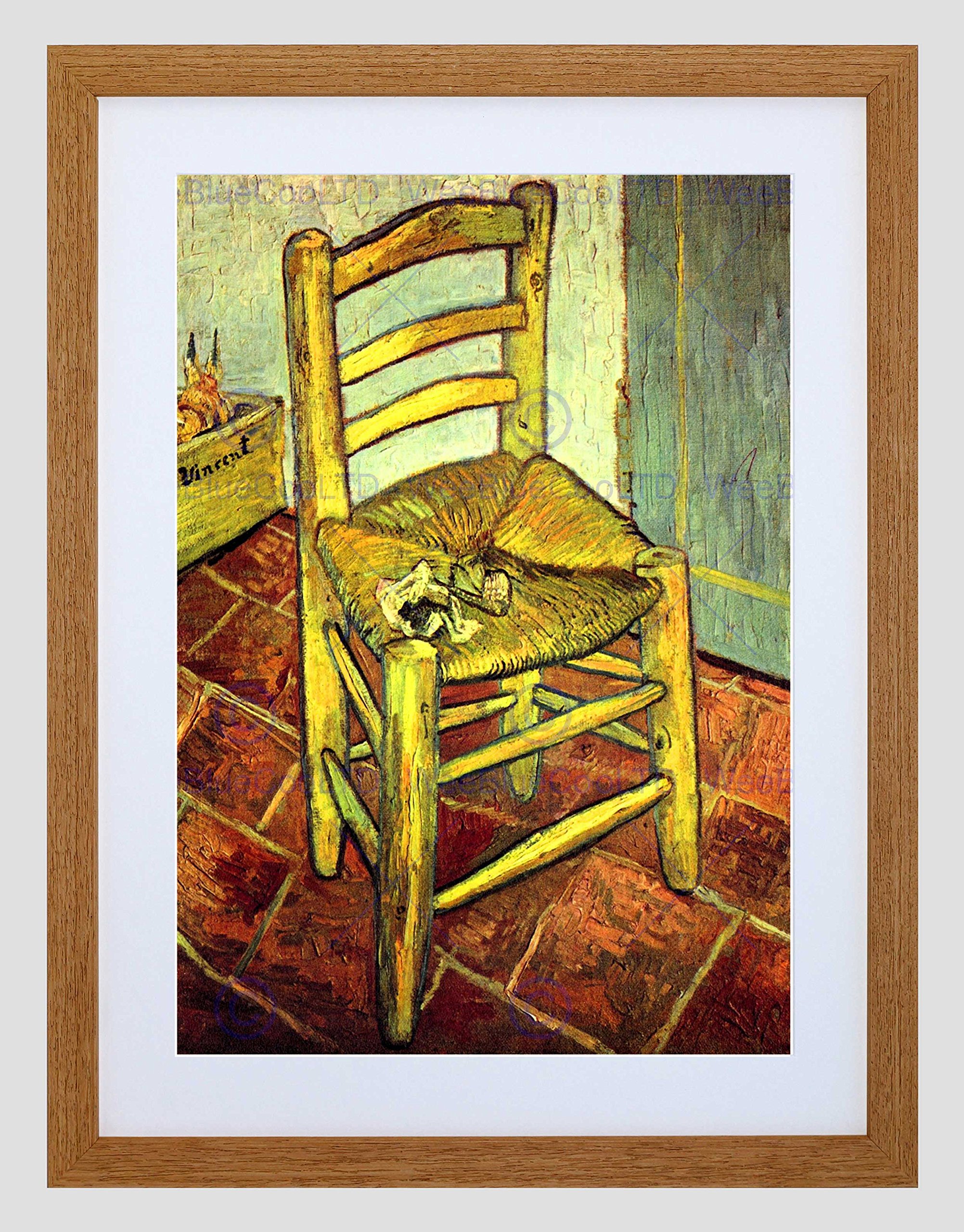 Wee Blue Coo Van Gogh Vincent's Chair With Pipe Old Master Framed Wall Art Print