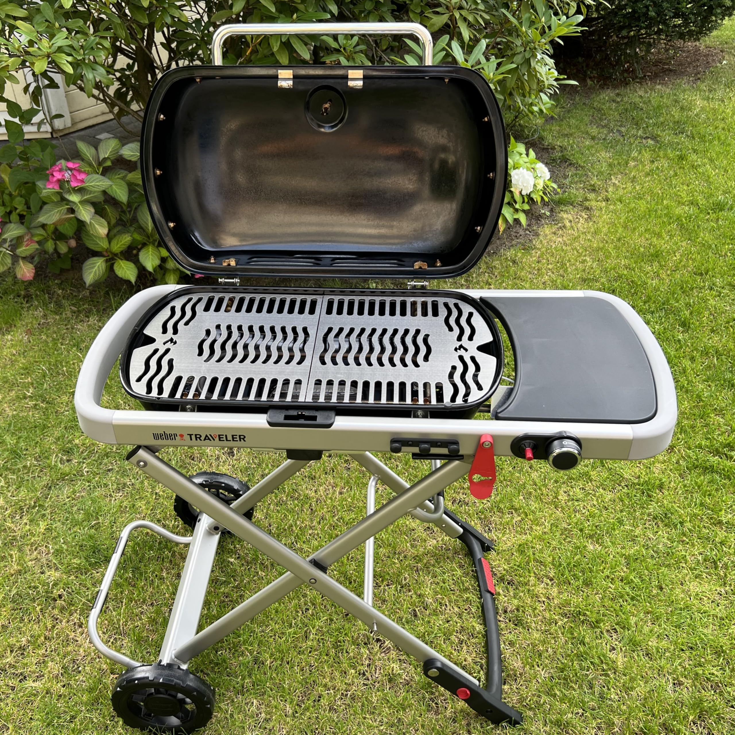 Grillrost.com Das Original Edelstahl INOX Grillroste für Weber Traveler | spülmaschinenfest - Set aus 2 Hälften