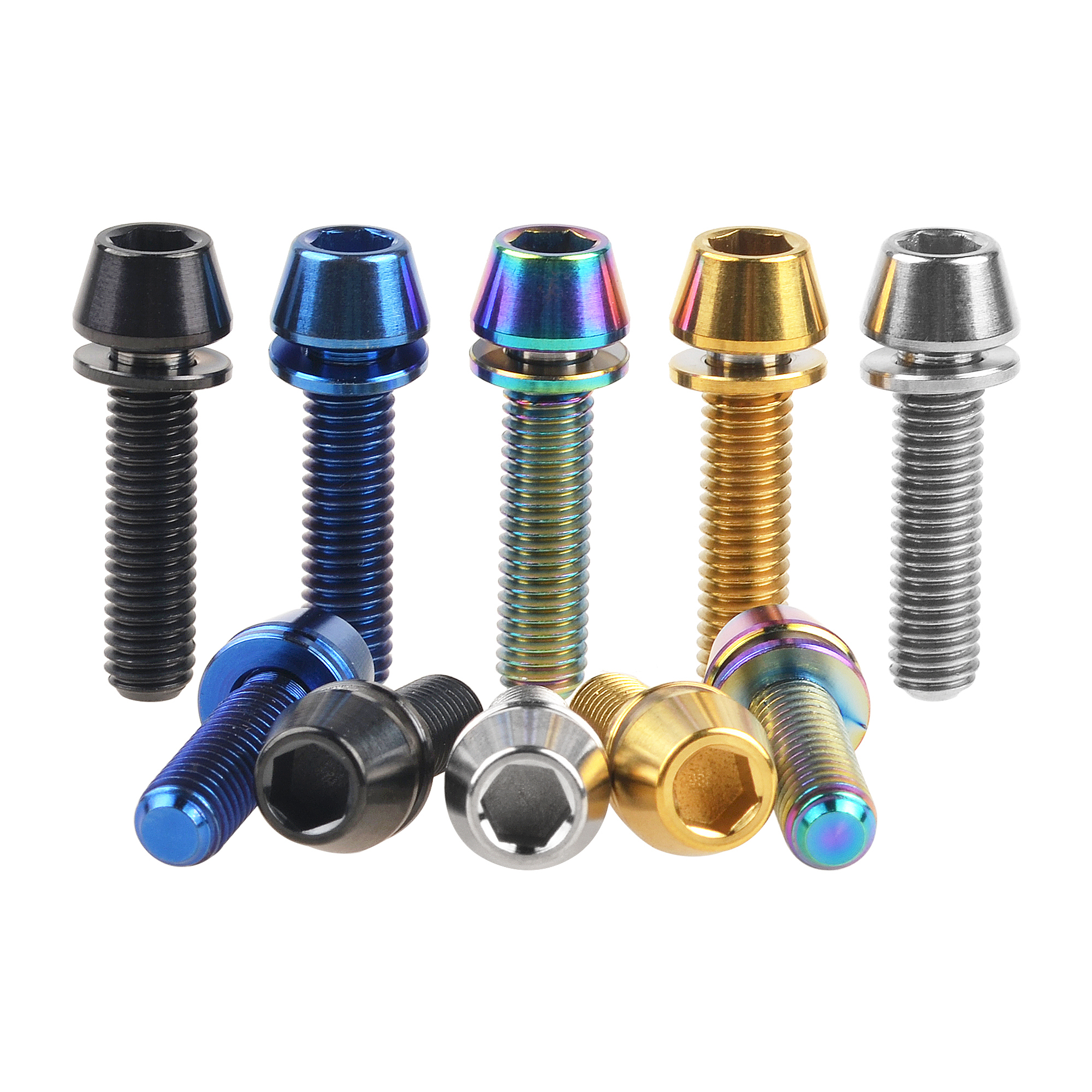 Image of Titanium M5x20mm Allen Hex Tapered Bolt Screw (Burgundy)