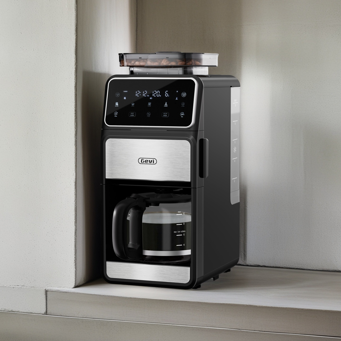 Amazon.com: Gevi 10-Cup Grind & Brew Coffee Maker with Built-in